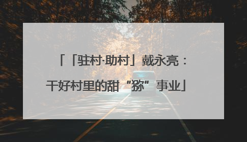 「驻村·助村」戴永亮：干好村里的甜“猕”事业
