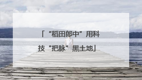 “稻田郎中”用科技“把脉”黑土地