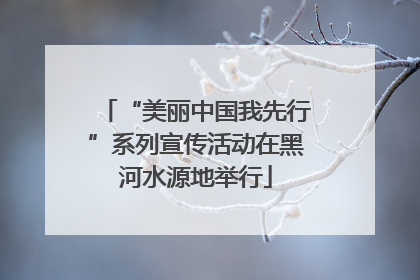 “美丽中国我先行”系列宣传活动在黑河水源地举行
