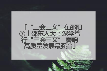 “三会三文”在邵阳⑦丨邵东人大：深学笃行“三会三文” 奏响高质量发展最强音