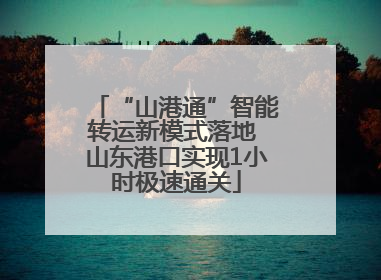 “山港通”智能转运新模式落地 山东港口实现1小时极速通关