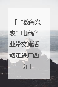 “数商兴农”电商产业带交流活动走进广西三江