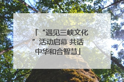 “遇见三峡文化”活动启幕 共话中华和合智慧