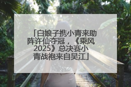 白娘子携小青来助阵许仙夺冠，《乘风2025》总决赛小青战袍来自吴江