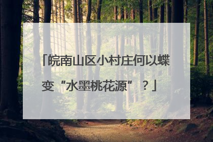 皖南山区小村庄何以蝶变“水墨桃花源”？