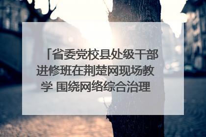 省委党校县处级干部进修班在荆楚网现场教学 围绕网络综合治理工作展开交流