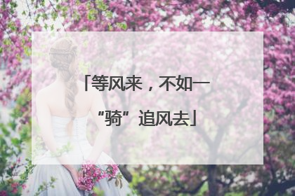 等风来，不如一“骑”追风去
