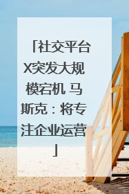 社交平台X突发大规模宕机 马斯克：将专注企业运营