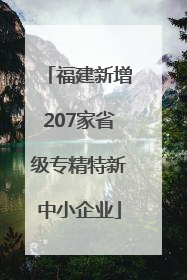 福建新增207家省级专精特新中小企业
