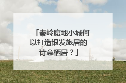 秦岭腹地小城何以打造银发旅居的诗意栖居？