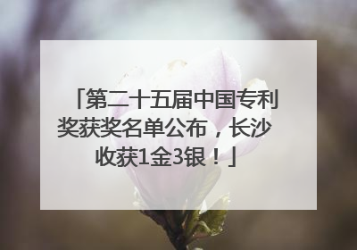 第二十五届中国专利奖获奖名单公布，长沙收获1金3银！