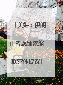 美媒：伊朗正考虑铀浓缩联营体提议