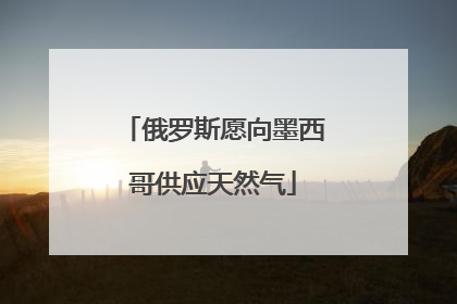 俄罗斯愿向墨西哥供应天然气