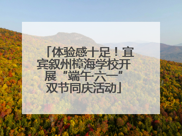 体验感十足！宜宾叙州樟海学校开展“端午·六一”双节同庆活动