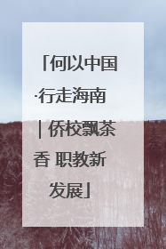 何以中国·行走海南｜侨校飘茶香 职教新发展