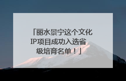 丽水景宁这个文化IP项目成功入选省级培育名单！