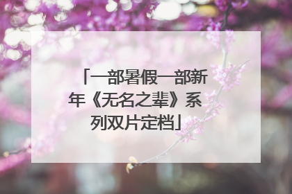 一部暑假一部新年《无名之辈》系列双片定档