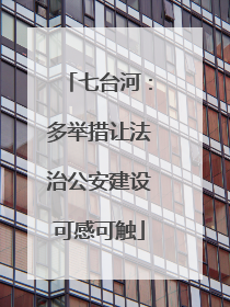 七台河：多举措让法治公安建设可感可触