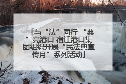 与“法”同行 “典”亮港口 宿迁港口集团组织开展“民法典宣传月”系列活动