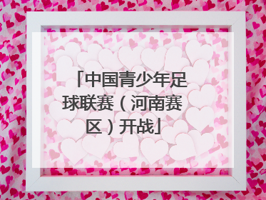 中国青少年足球联赛（河南赛区）开战