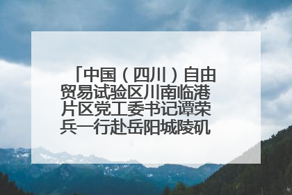 中国（四川）自由贸易试验区川南临港片区党工委书记谭荣兵一行赴岳阳城陵矶综保区考察