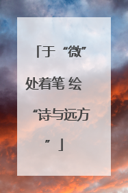 于“微”处着笔 绘“诗与远方”
