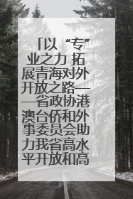 以“专”业之力 拓展青海对外开放之路——省政协港澳台侨和外事委员会助力我省高水平开放和高质量发展