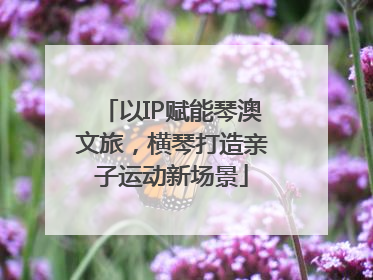 以IP赋能琴澳文旅，横琴打造亲子运动新场景