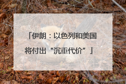 伊朗：以色列和美国将付出“沉重代价”