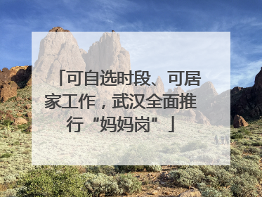 可自选时段、可居家工作，武汉全面推行“妈妈岗”