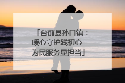 台前县孙口镇：暖心守护践初心 为民服务显担当