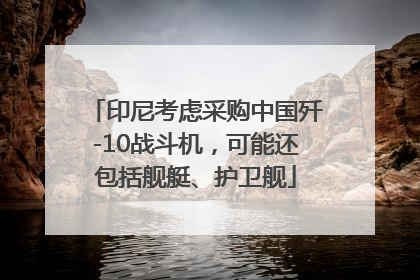 印尼考虑采购中国歼-10战斗机，可能还包括舰艇、护卫舰