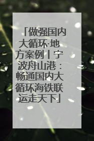 做强国内大循环·地方案例丨宁波舟山港：畅通国内大循环海铁联运走天下