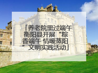 养老院里过端午 衡阳县开展“粽香端午 情暖蒸阳”文明实践活动
