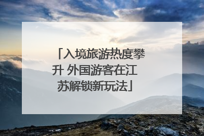 入境旅游热度攀升 外国游客在江苏解锁新玩法