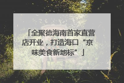 全聚德海南首家直营店开业，打造海口“京味美食新地标”