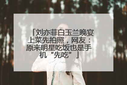 刘亦菲白玉兰晚宴上菜先拍照，网友：原来明星吃饭也是手机“先吃”