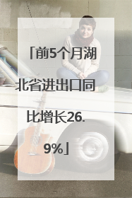 前5个月湖北省进出口同比增长26.9%