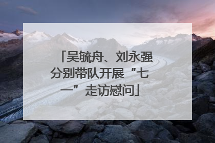 吴毓舟、刘永强分别带队开展“七一”走访慰问