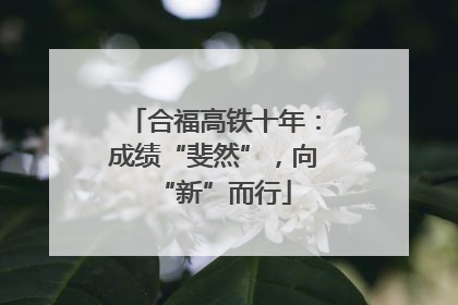 合福高铁十年：成绩“斐然”，向“新”而行