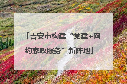 吉安市构建“党建+网约家政服务”新阵地