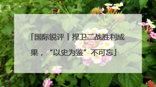 国际锐评丨捍卫二战胜利成果，“以史为鉴”不可忘