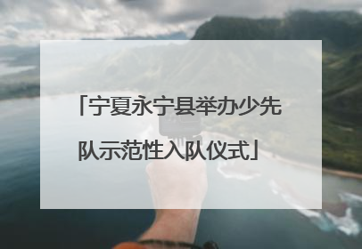 宁夏永宁县举办少先队示范性入队仪式