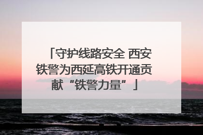 守护线路安全 西安铁警为西延高铁开通贡献“铁警力量”