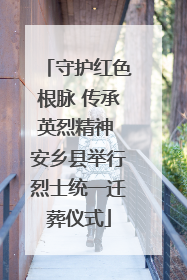 守护红色根脉 传承英烈精神 安乡县举行烈士统一迁葬仪式