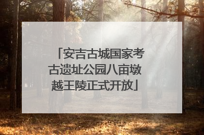 安吉古城国家考古遗址公园八亩墩越王陵正式开放