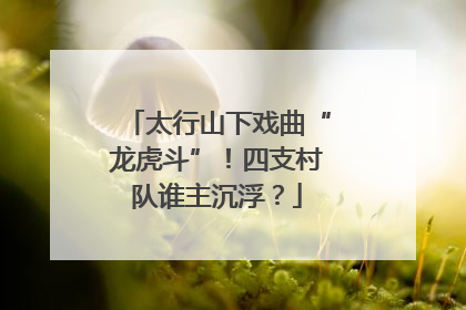 太行山下戏曲“龙虎斗”！四支村队谁主沉浮？