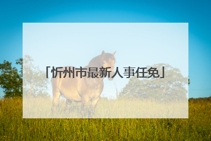 忻州市最新人事任免