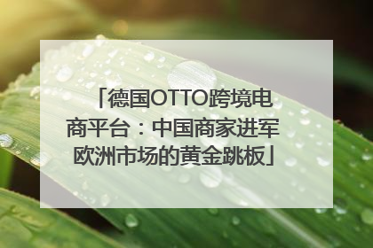 德国OTTO跨境电商平台：中国商家进军欧洲市场的黄金跳板