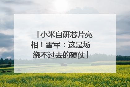 小米自研芯片亮相！雷军：这是场绕不过去的硬仗